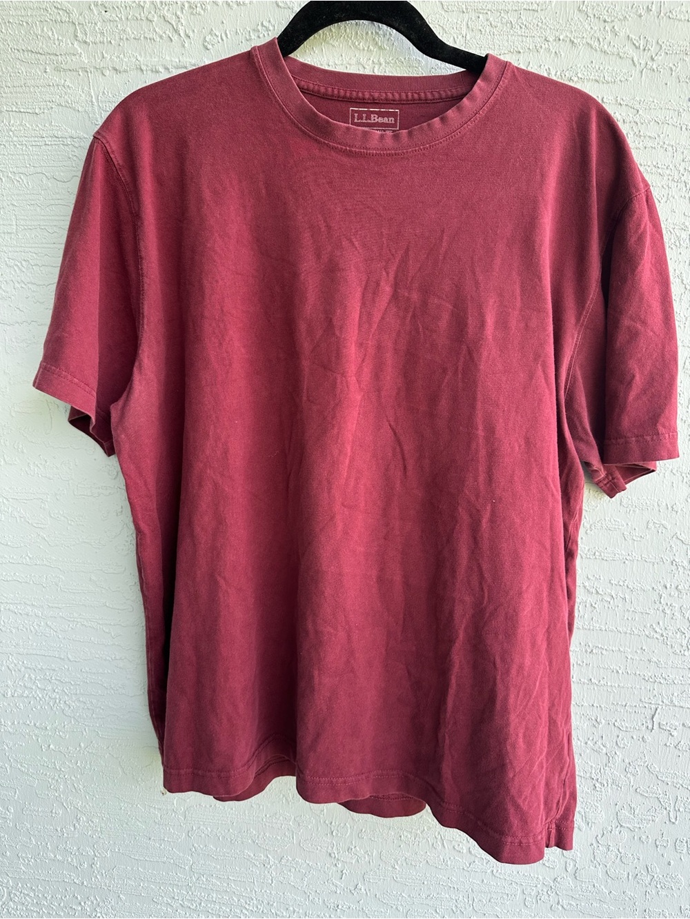 LLBean men’s maroon tshirt cotton size L